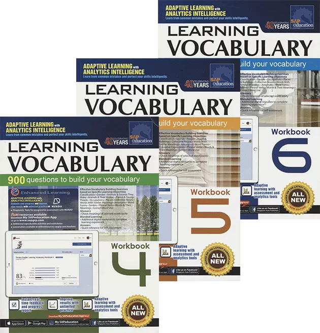 新加坡词汇练习册SAP Learning Vocabulary – 6 Book Set – 李子栗子梨